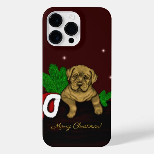 クリスマス子犬 iPhoneケース (裏面)