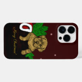 クリスマス子犬 iPhoneケース (裏面横)