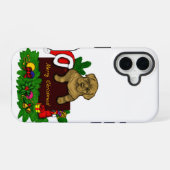 クリスマス子犬 iPhone 16ケース (裏面横)