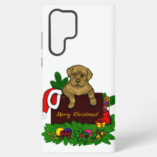 クリスマス子犬 SAMSUNG GALAXY S22 ULTRAケース