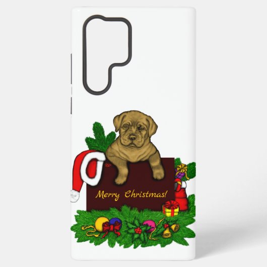 クリスマス子犬 SAMSUNG GALAXYケース (裏面)