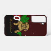 クリスマス子犬 SAMSUNG GALAXYケース (裏面横)