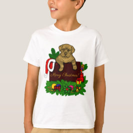 クリスマス子犬 Tシャツ