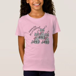 クリスマス子猫が歌うパーソナライズ Tシャツ