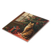 クリスマス子猫アットザウィンドウ タイル (側面)