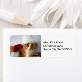クリスマス子猫インサンタハット差出人住所ラベル ラベル (インサイチュ)