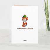 クリスマス子猫グリーティングカード カード (裏面)