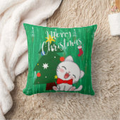 クリスマス子猫デザイン枠 クッション (ブランケット)