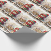 クリスマス子猫ラッピング紙 ラッピングペーパー (角)