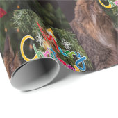 クリスマス子猫ラッピング紙 ラッピングペーパー (ロールコーナー)