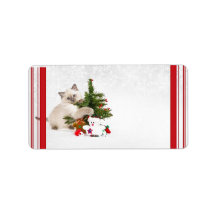 クリスマス子猫住所 シール