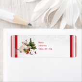 クリスマス子猫差出人住所ラベル ラベル (インサイチュ)