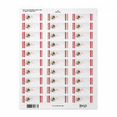 クリスマス子猫差出人住所ラベル ラベル (フルシート)