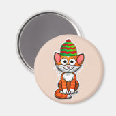 クリスマス子猫磁石 マグネット (正面/裏面)