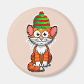 クリスマス子猫磁石 マグネット (正面)
