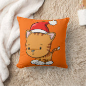 クリスマス子猫「かぼちゃ」枕 クッション (ブランケット)