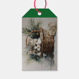 クリスマス子猫 ギフトタグ