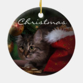 クリスマス子猫 セラミックオーナメント (裏面)