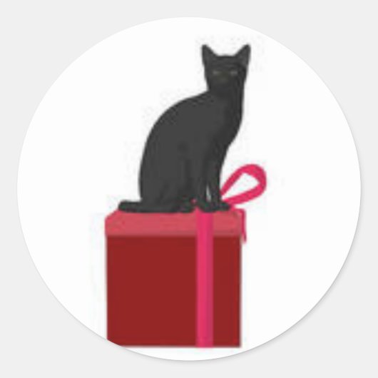 クリスマス子猫 ラウンドシール (正面)