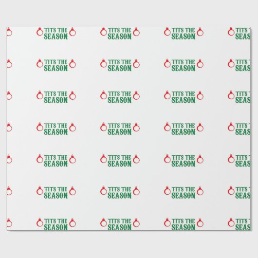 クリスマス季節のおもしろいな休日 ラッピングペーパー (フラット)