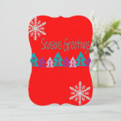 クリスマス季節のごあいさつフラットグリーティングカード カード (スタンド正面)