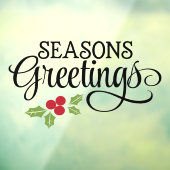 クリスマス季節のごあいさつホリービジネス ウィンドウサイン (シート3)