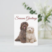 クリスマス季節のごあいさつラブラドールフレンズ ポストカード (スタンド正面)