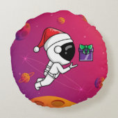 クリスマス宇宙飛行士の円枕 ラウンドクッション (裏面)
