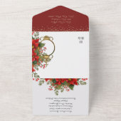 クリスマス宗教写真イエス・マリア・ジョセフ・ファミリー オールインワン招待状 (外側)