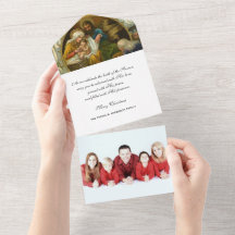 クリスマス宗教写真イエス・マリア・ジョセフ・ファミリー