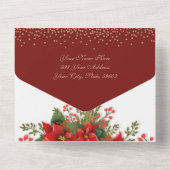 クリスマス宗教写真イエス・マリア・ジョセフ・ファミリー オールインワン招待状 (裏面)