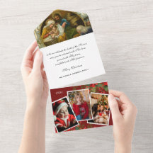 クリスマス宗教写真イエス・メアリー・ジョセフ一家