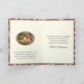 クリスマス宗教的なポインセタスイエスキャンドル シーズンカード (内部)