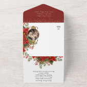 クリスマス宗教的な写真ヴァージンメアリー・イエス・エンジェルス オールインワン招待状 (外側)