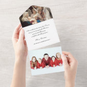 クリスマス宗教的な写真ヴァージンメアリー・イエス・エンジェルス オールインワン招待状 (貼ってはがせる)