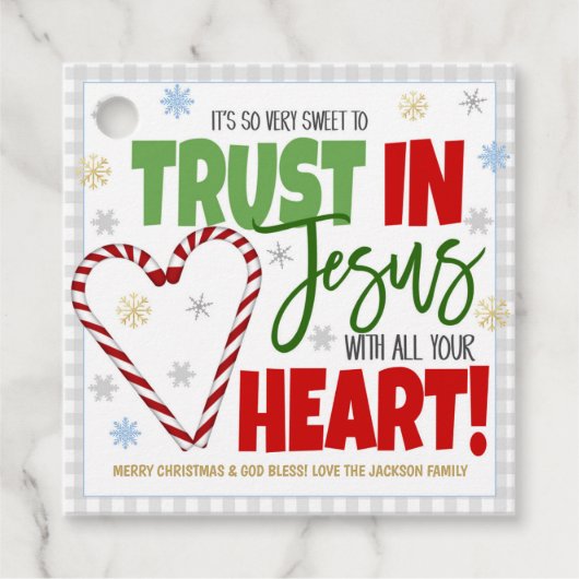 クリスマス宗教的ギフトラベル フェイバータグ (正面)