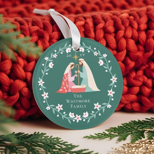 クリスマス宗教的出生シーンフォトキープサケ オーナメント