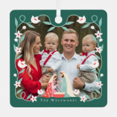 クリスマス宗教的出生シーンフォトキープサケ メタルオーナメント (正面)