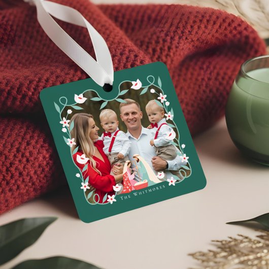 クリスマス宗教的出生シーンフォトキープサケ メタルオーナメント