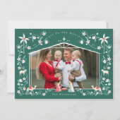 クリスマス宗教的出生シーン家族の写真 シーズンカード (正面)