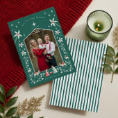 クリスマス宗教的出生シーン家族の写真 シーズンカード