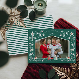 クリスマス宗教的出生シーン家族の写真 シーズンカード