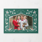 クリスマス宗教的出生シーン家族の写真 三つ折りクリスマスカード (カバー)