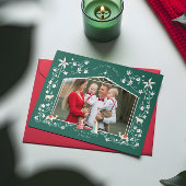 クリスマス宗教的出生シーン家族の写真 三つ折りクリスマスカード