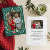 クリスマス宗教的出生シーン家族の写真 箔シーズンカード