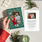 クリスマス宗教的出生シーン家族の写真 箔シーズンカード