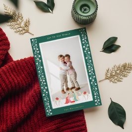 クリスマス宗教的出生シーン家族の写真 箔シーズンカード