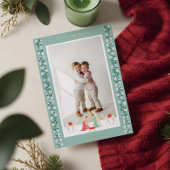 クリスマス宗教的出生シーン家族の写真 箔シーズンカード