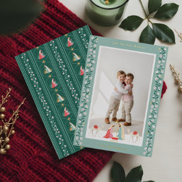クリスマス宗教的出生シーン家族の写真 箔シーズンカード