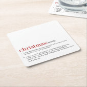 クリスマス定義の休日 スクエアペーパーコースター (アングル)